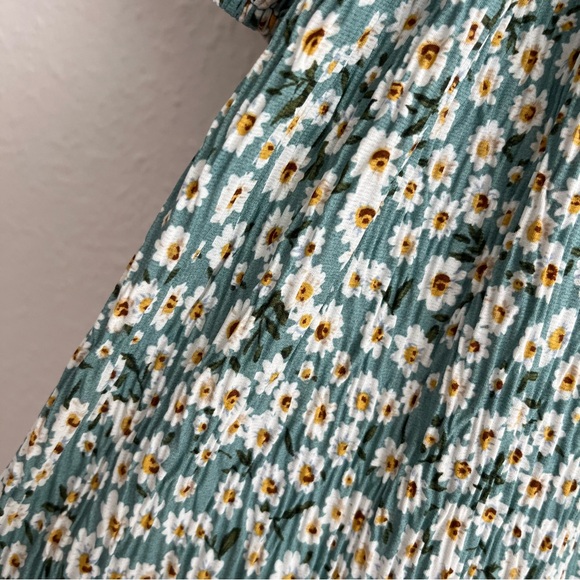 EUC Carly Jean Los Angeles Ada Green Daisy Floral Midi Maxi Dress - Picture 12 of 12
